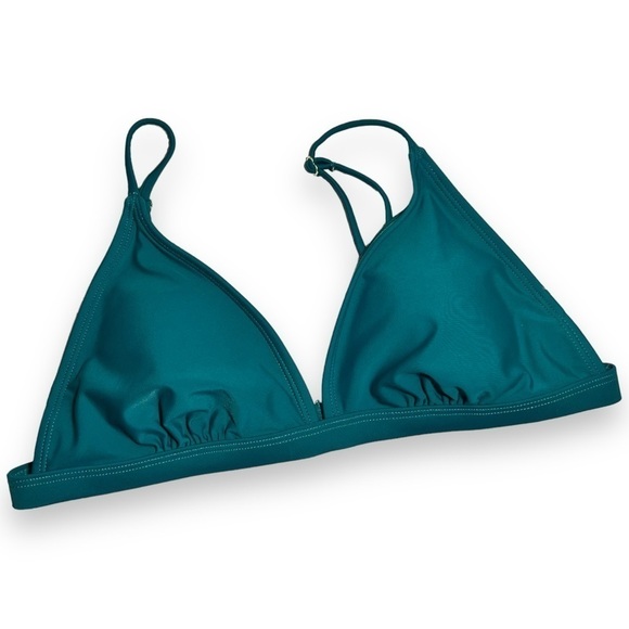 Decree Triangle Bikini Swimsuit Top Teal Size Large - Picture 1 of 5